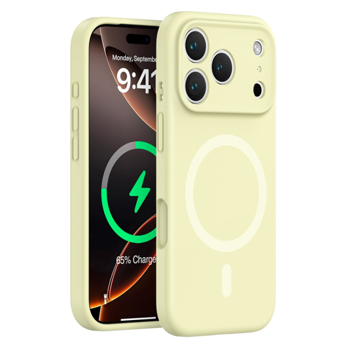 A-One Brand - iPhone 17 Pro Mobiskal MagSafe Precision Fit - Krämgul