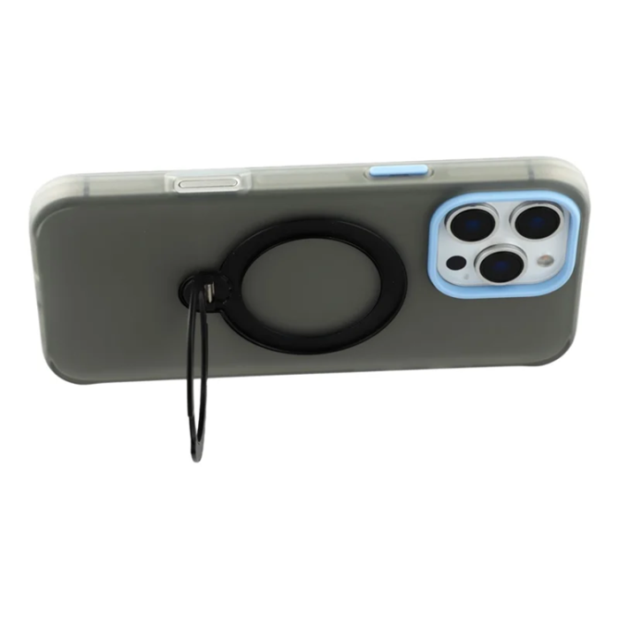 KIGC - KIGC iPhone 16 Pro Max Mobilskal Rotating Kickstand - Svart