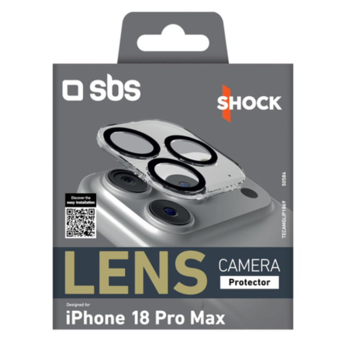 SBS - SBS Härdat Glas Kameraskydd För iPhone 18 Pro Max/iPhone 17 Pro Max Protector