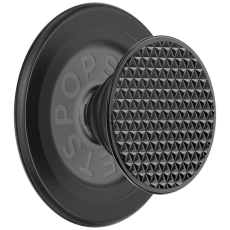PopSockets - PopSockets Round Aluminum Triangle Knurl MagSafe Mobilgrip och Stativ - Svart