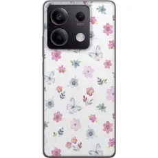 Gustaf - Mobilskal till Xiaomi Redmi Note 13 med Blommor och fj&auml;rillar