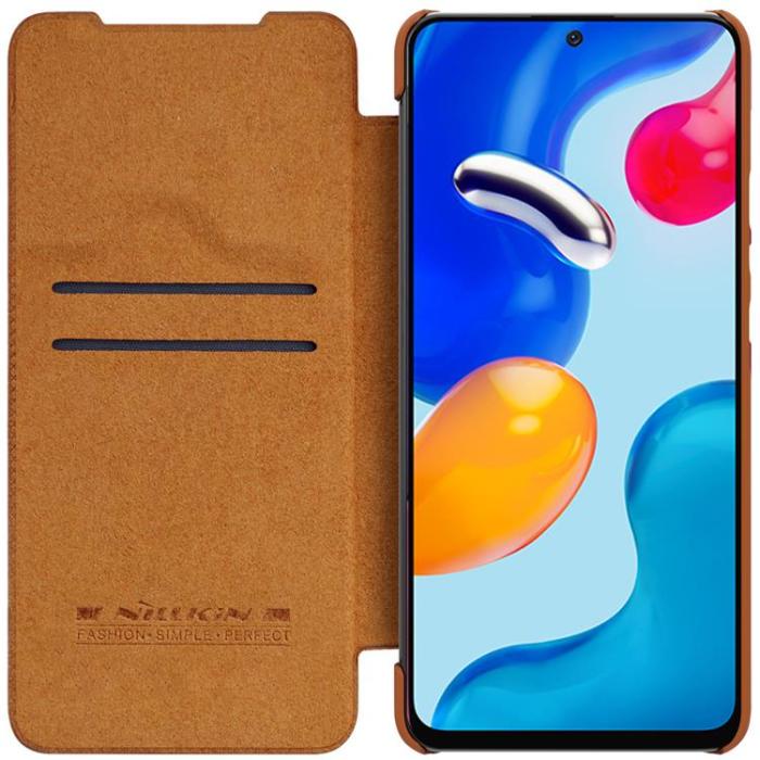 UTGATT1 - Nillkin Xiaomi Redmi Note 11/11S Fodral Qin Läder Holster - Brun