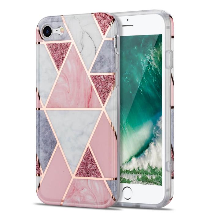 Boom of Sweden - BOOM - Grid skal till iPhone 7/8/SE 2020 - Pink Marmor