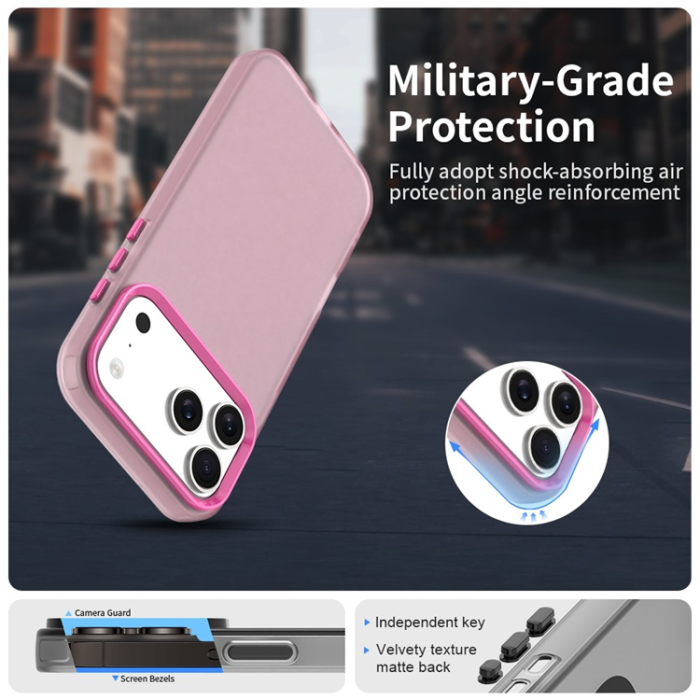 A-One Brand - iPhone 17 Pro Mobilskal Matte Anti-Drop - Röd