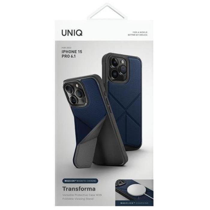 UNIQ - UNIQ iPhone 15 Pro Mobilskal Magsafe Transforma - Blå
