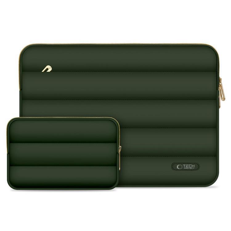Tech-Protect Laptop 13-14"""" Datorfodral Puffy - Grön | 2353 | AlltMobil