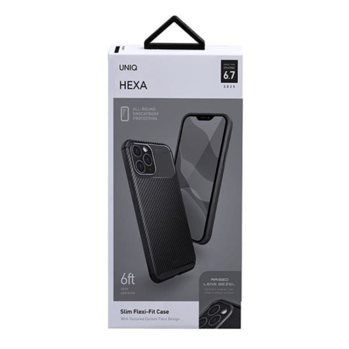 UNIQ - UNIQ iPhone 12 Pro Max Skal Etui Hexa - Svart