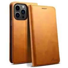 SUTENI - SUTENI iPhone 14 Pro Max Pl&aring;nboksfodral Textured Surface - Khaki