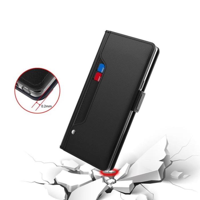 UTGATT1 - Nothing Phone 1 Plånboksfodral Spegel - Svart