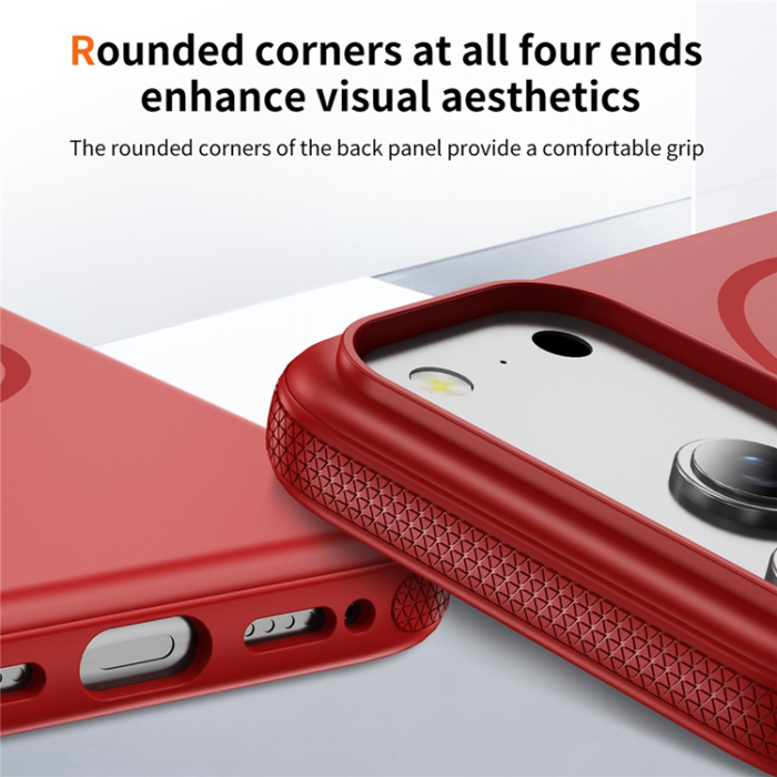 A-One Brand - iPhone 17 Pro Max Mobilskal MagSafe PC + TPU Shockproof - Röd
