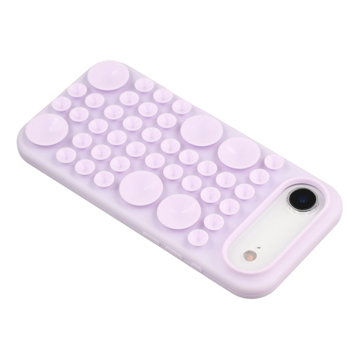 A-One Brand - Mobilskal till iPhone Air Sugkopp Silikon med Tygfoder - Lila