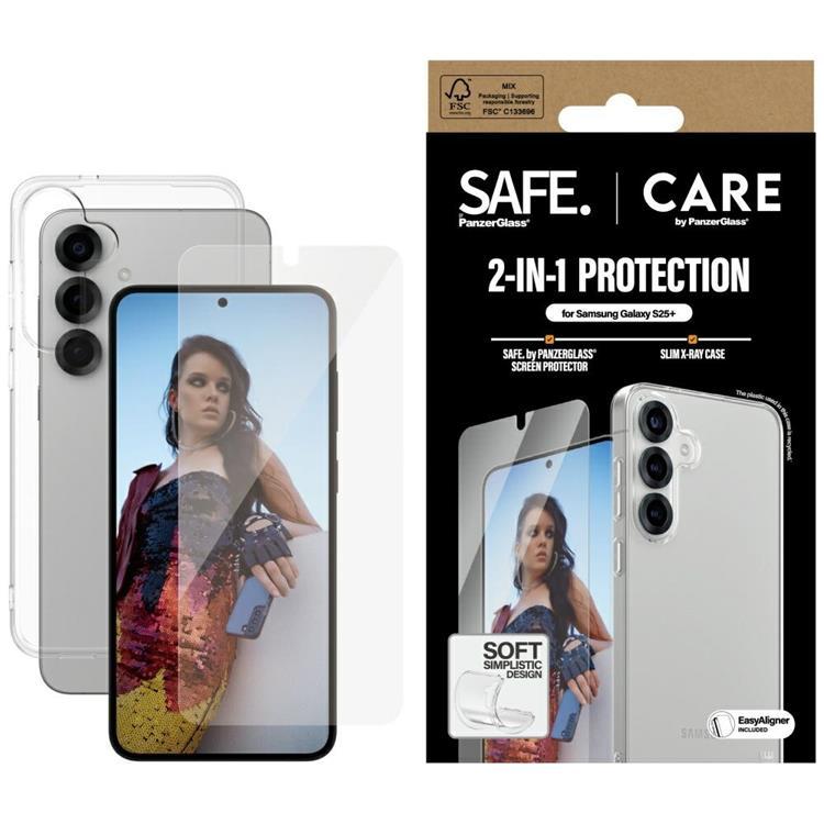 [2in1] PanzerGlass Galaxy S25 Plus Mobilskal och Skärmskydd - Clear | 2353 | AlltMobil