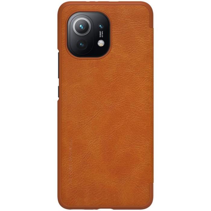 Nillkin - Nillkin Qin Läder Fodral Xiaomi Mi 11 - Brun
