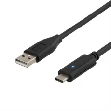 UTGATT1 - DELTACO USB 2.0 kabel, USB-A till USB-C ha, 2m, svart