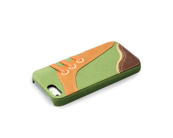 UTGATT1 - Sneakers BarBaksideskal till Apple iPhone 5C (Grön)