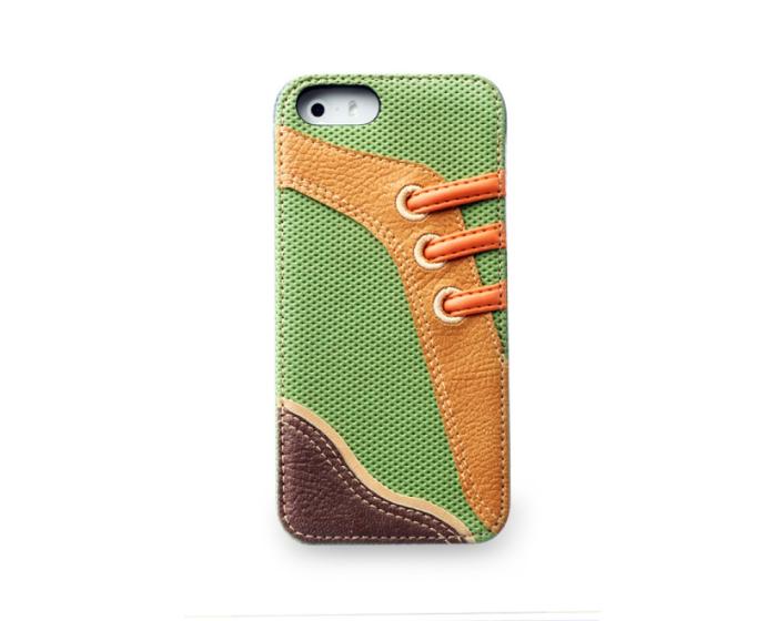 UTGATT1 - Sneakers BarBaksideskal till Apple iPhone 5C (Grön)