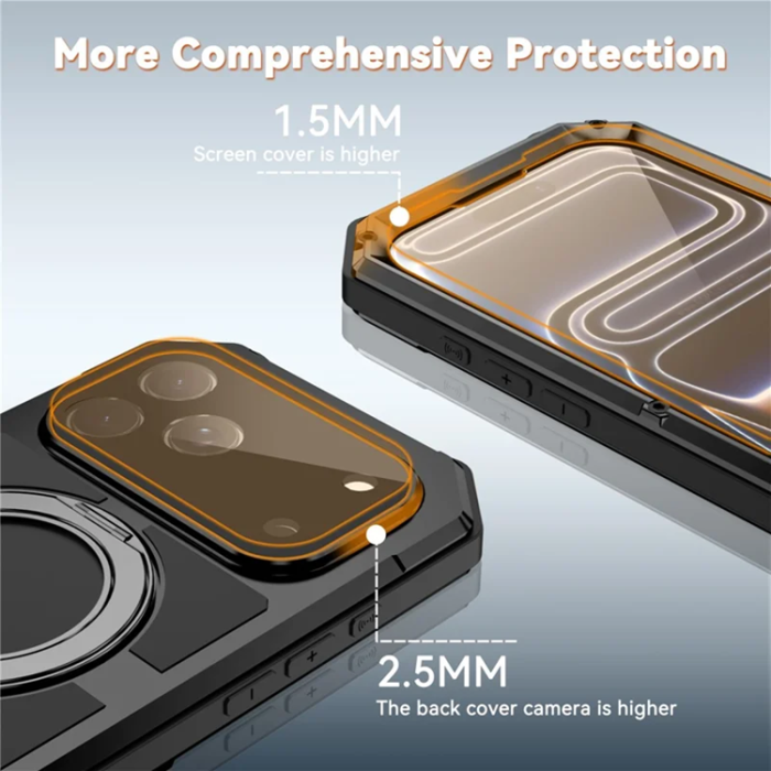 R-JUST - R-JUST iPhone 17 Pro Max Mobilskal Magsafe Kickstand