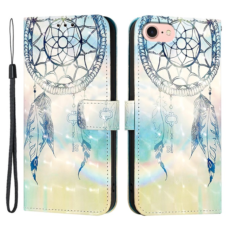 iPhone 16e Plånboksfodral Printing Pattern Med Rem | 2353 | AlltMobil