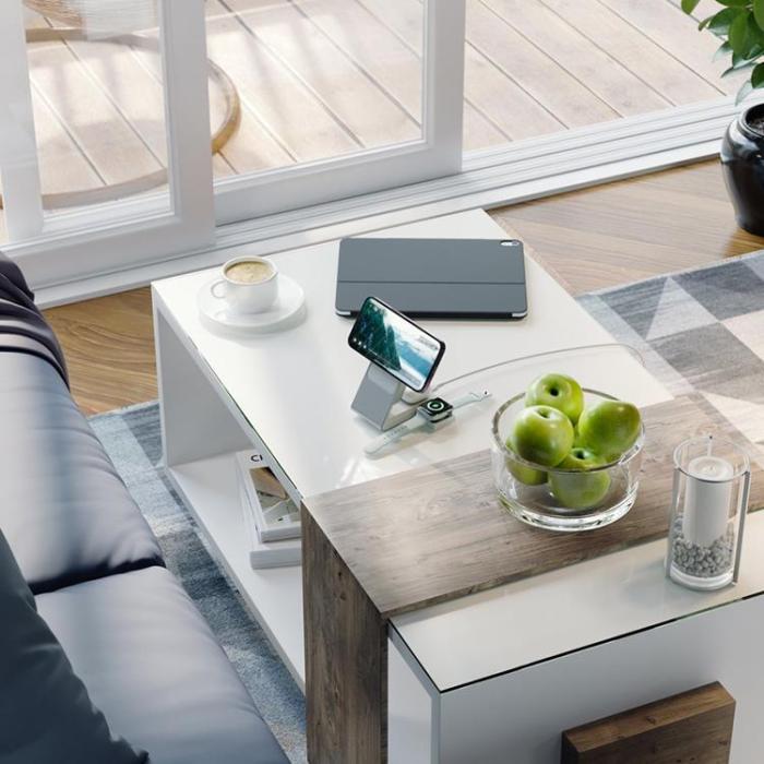 ALOGIC - ALOGIC 3-in-1 Trådlös Laddare Magsafe iPhone - Apple Watch - AirPods - Vit