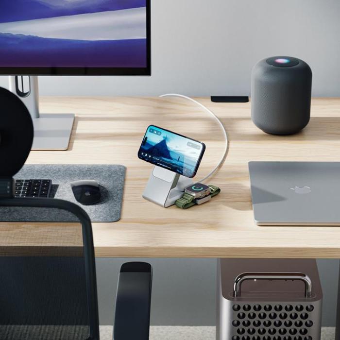 ALOGIC - ALOGIC 3-in-1 Trådlös Laddare Magsafe iPhone - Apple Watch - AirPods - Vit