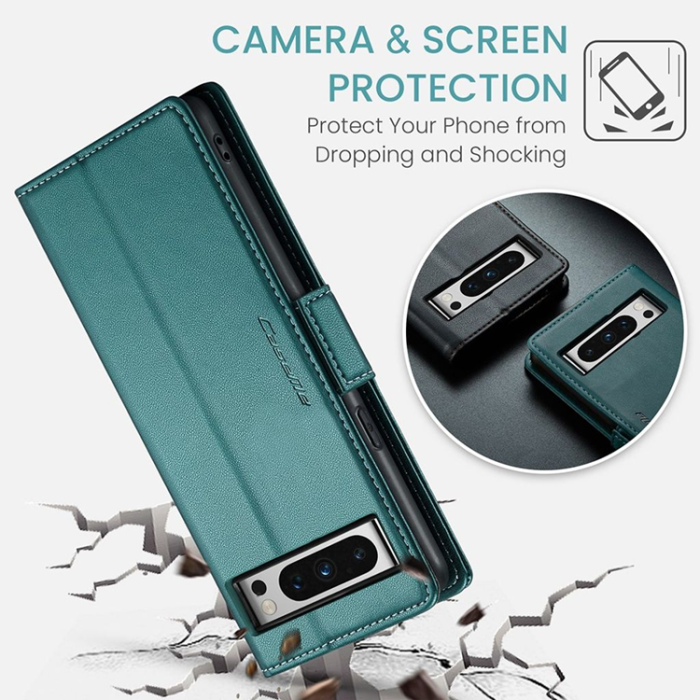 Caseme - Caseme Google Pixel 8 Pro Plånboksfodral - Grön