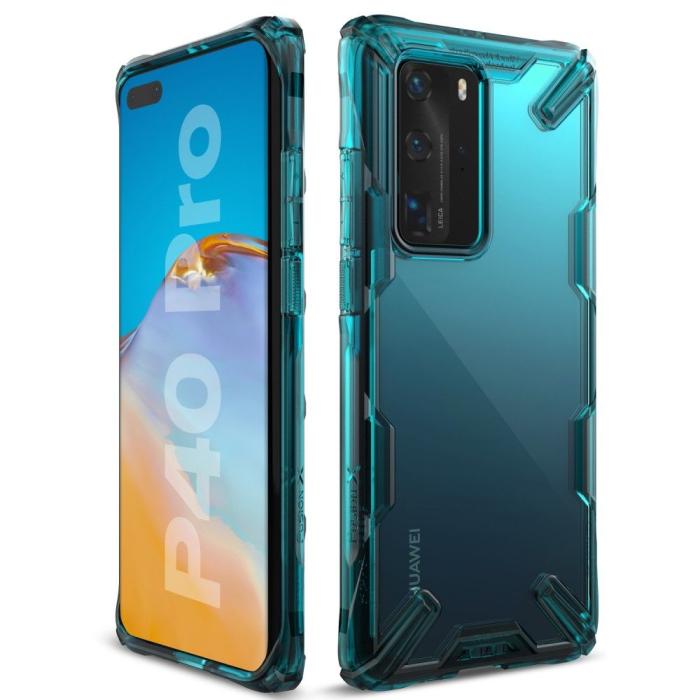 UTGATT5 - RINGKE Fusion X mobilskal till Huawei P40 Pro Turquoise Green