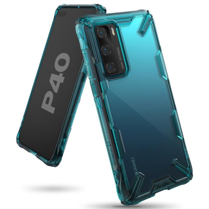UTGATT5 - RINGKE Fusion X mobilskal till Huawei P40 Turquoise Green