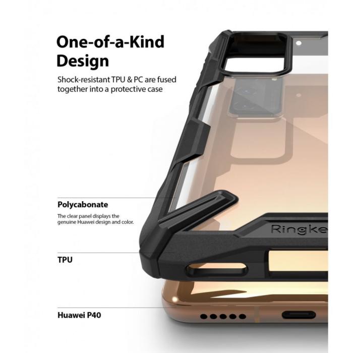 UTGATT5 - RINGKE Fusion X mobilskal till Huawei P40 Turquoise Green