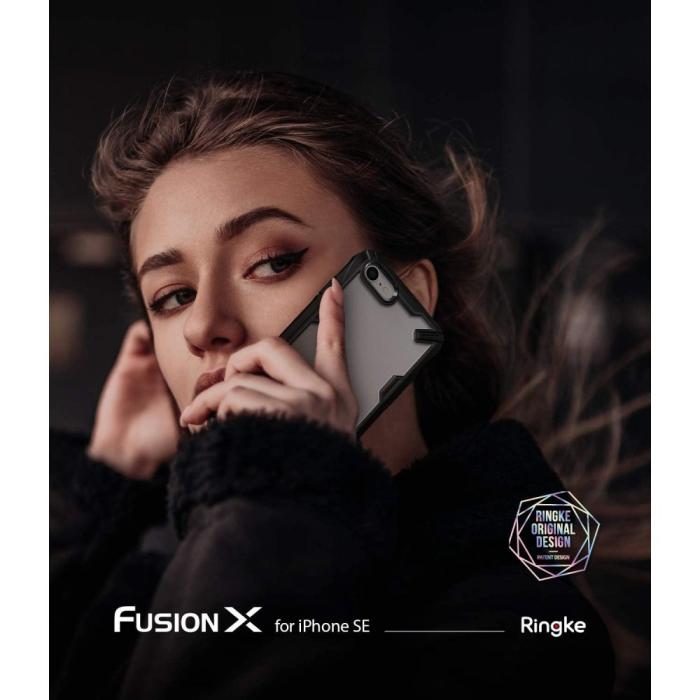 UTGATT5 - RINGKE Fusion X mobilskal till iPhone 7/8/SE 2020 Black