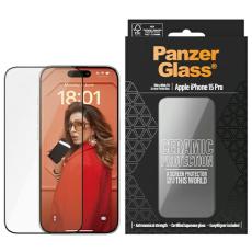 PanzerGlass - PanzerGlass iPhone 15 Pro 6.1" H&auml;rdat Glas Sk&auml;rmskydd Ultra-Wide-Fit