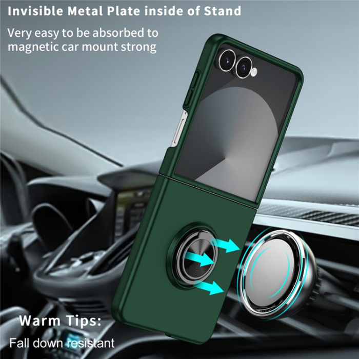 A-One Brand - Galaxy Z Flip 7 5G Mobilskal Rotatable Ring Kickstand