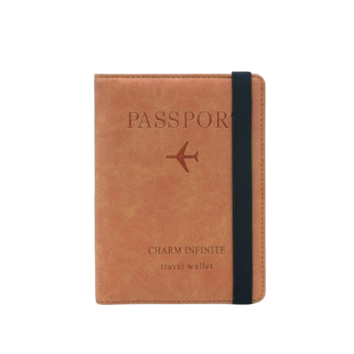 Passhållare Plånbok RFID Blocking Läder - Orange | 2353 | AlltMobil