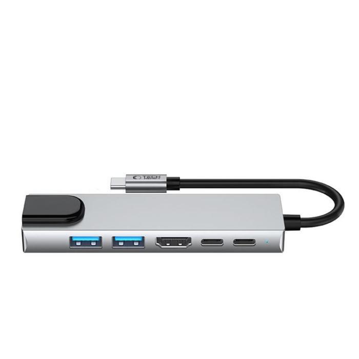 Tech-Protect - Tech-Protect HB02 6in1 Hub Adapter - Space Grå