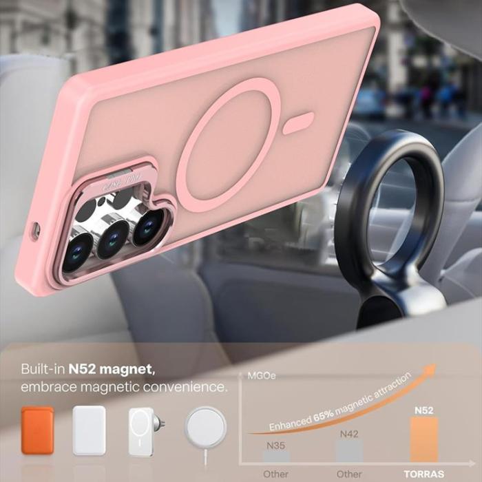 A-One Brand - Galaxy S24 Ultra Mobilskal MagSafe Kickstand - Rosa