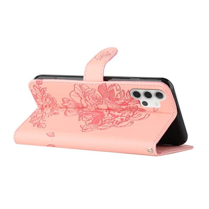 A-One Brand - Tiger Flower Plånboksfodral till Galaxy A32 5G - Rosa
