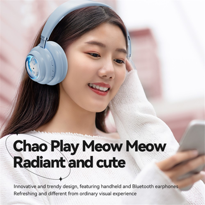 A-One Brand - Over-Ear Trådlösa Hörlurar för Barn Bluetooth Cat RGB-ljus KE-30
