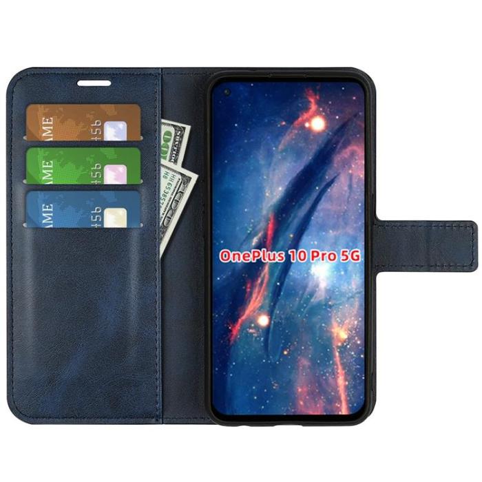 UTGATT1 - OnePlus 10 Pro 5G Plånboksfodral Magnetic Folio - Blå