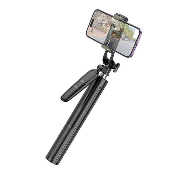 Hoco - Hoco Tripod Selfie Stick Bluetooth med Fjärrkontroll K19 - Svart