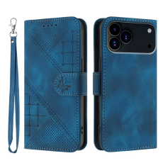 A-One Brand - iPhone 17 Pro Max Plånboksfodral Butterfly Flower - Royal Blå