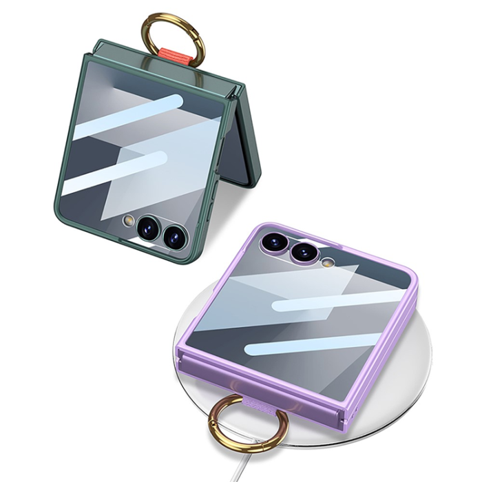 GKK - GKK Galaxy Z Flip 7 Mobilskal Ringhållare med Handledsrem