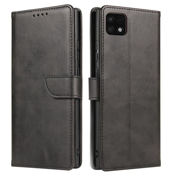 UTGATT - Magnet Elegant Kickstand Fodral Samsung Galaxy A22 4G - Svart