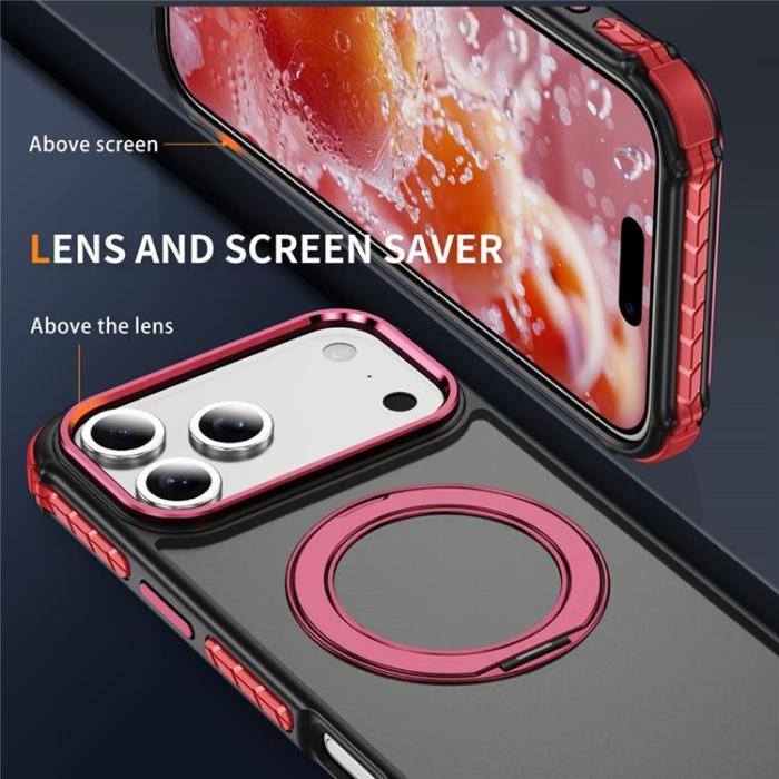 A-One Brand - iPhone 17 Pro Mobilskal MagSafe Skin Touch - Röd