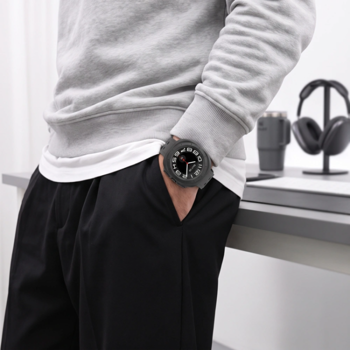 Tech-Protect - [2-Pack] Tech-Protect Skal För Galaxy Watch Ultra 2 (47mm) Defense - Svart/Clear