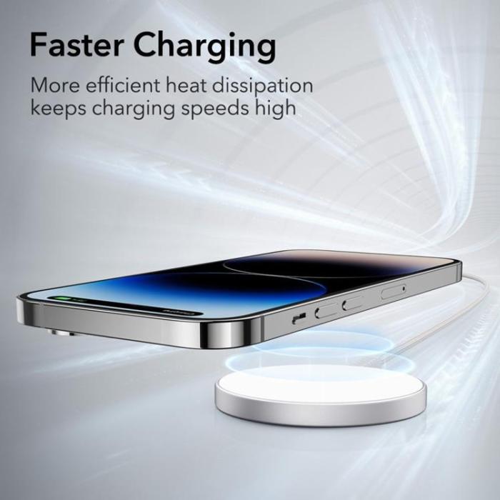 ESR - ESR Halolock Magnetic Magsafe Trådlös Laddare - Silver