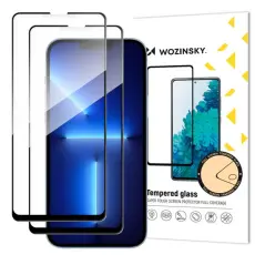Wozinsky - [2 PACK] Wozinsky Full Glue H&auml;rdat Glas Sk&auml;rmskydd iPhone 13 Pro Max - Svart