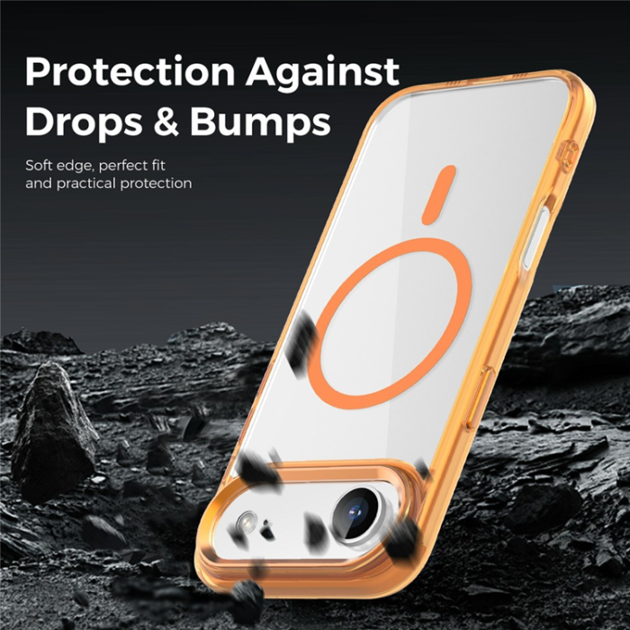 A-One Brand - iPhone Air Mobilskal MagSafe TPU+PC Transparent - Orange