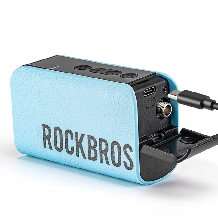 Rockbros - Rockbros Cykelpump Med Display för Däck/Kulor/Ballonger - Blå