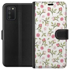 Gustaf - Pl&aring;nboksfodral till Samsung Galaxy A02s med Blommigt