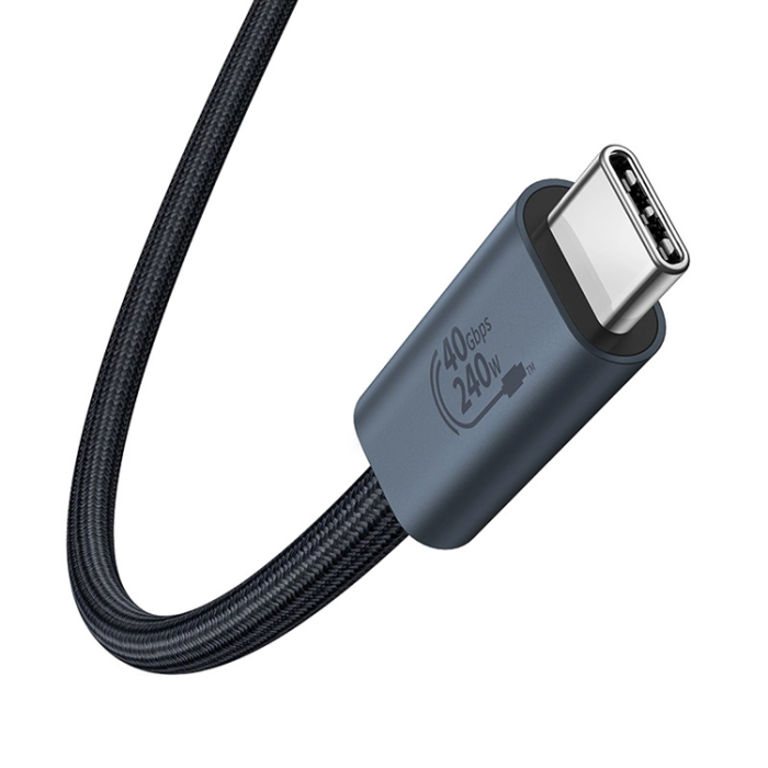 BASEUS - Baseus USB-C till USB-C kabel Snabb 240W 1m - Svart