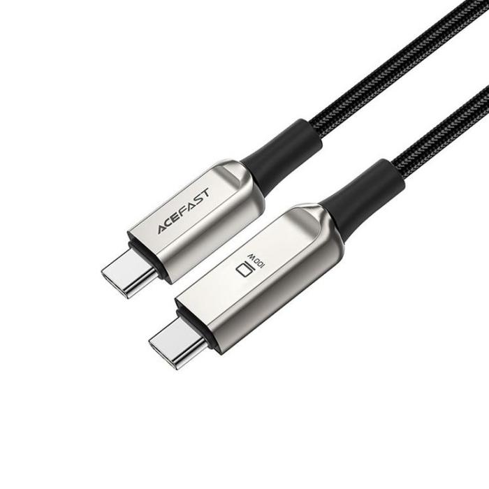 Acefast - Acefast LCD USB-C till USB-C kabel 100W 2m - Silver